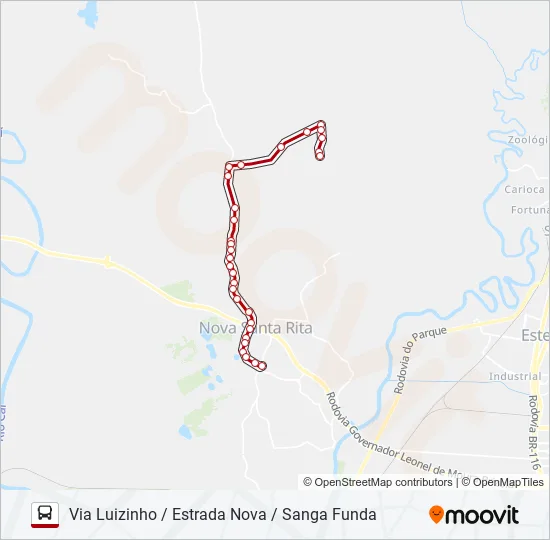 R60 PICADÃO / CAPÃO DO PADRE Bus Line Map