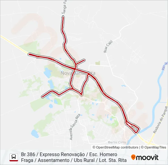C30 ASSENTAMENTO / LOT. STA. RITA Bus Line Map
