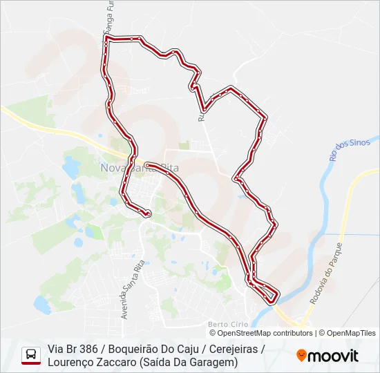 R54 SANGA FUNDA / ESTRADA DOS PIRES Bus Line Map