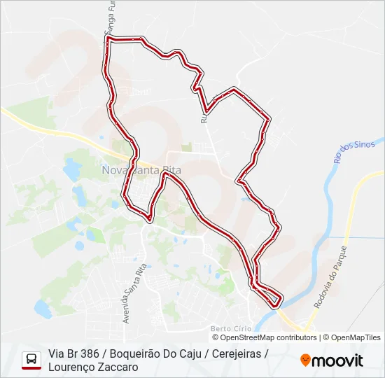 R54 SANGA FUNDA / ESTRADA DOS PIRES Bus Line Map