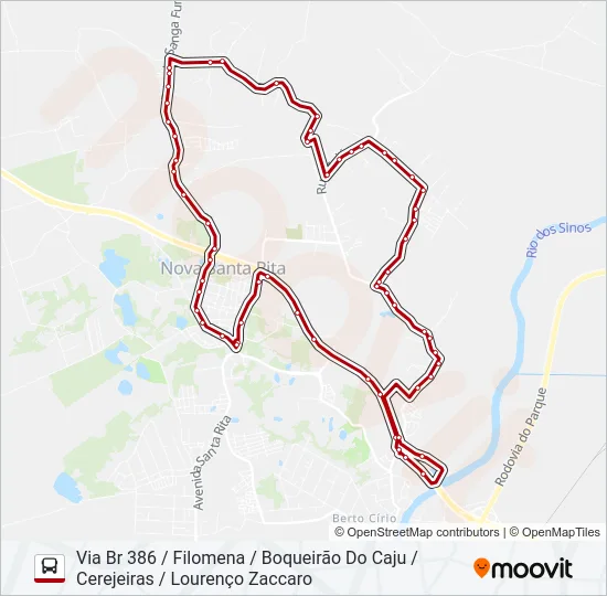 R54 SANGA FUNDA / ESTRADA DOS PIRES Bus Line Map