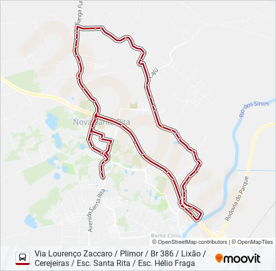 R54 SANGA FUNDA / ESTRADA DOS PIRES Bus Line Map