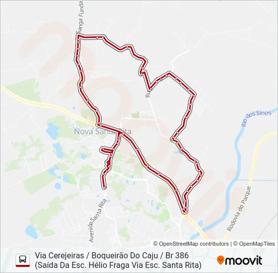 R54 SANGA FUNDA / ESTRADA DOS PIRES Bus Line Map