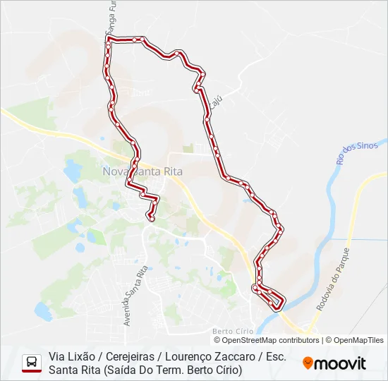 R54 SANGA FUNDA / ESTRADA DOS PIRES Bus Line Map