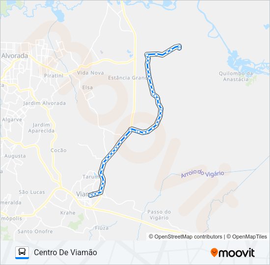Mapa da linha L170 ESTÂNCIA GRANDE de ônibus