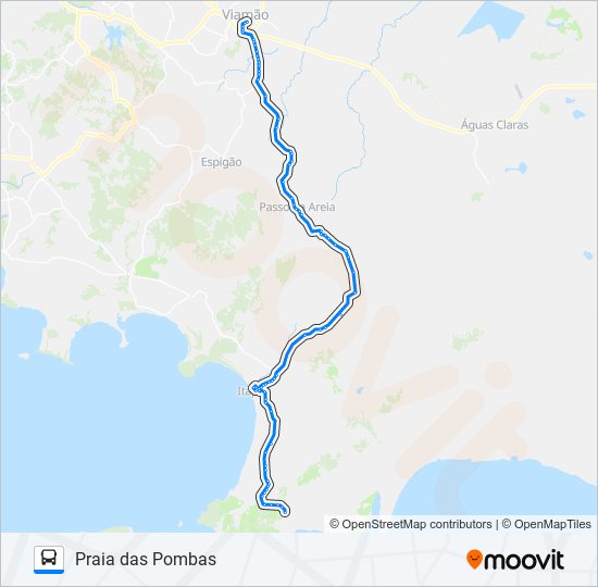 L310 PRAIA DAS POMBAS bus Line Map
