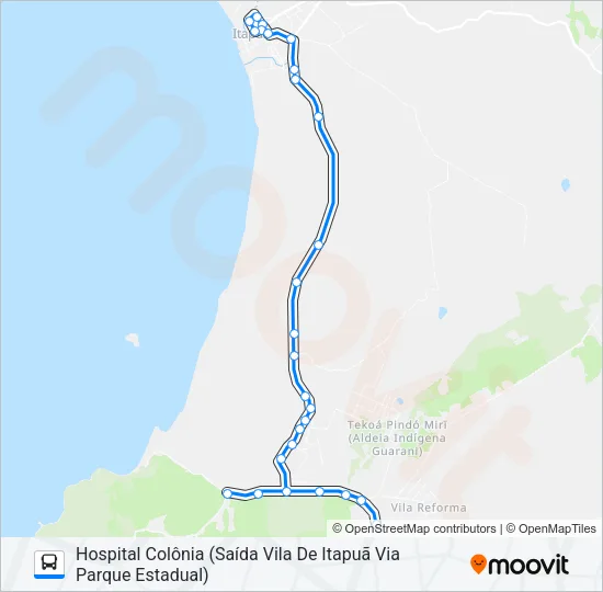 L310 PRAIA DAS POMBAS Bus Line Map