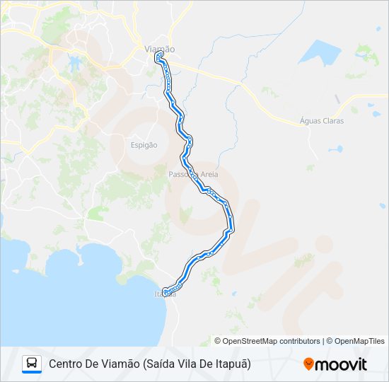 Mapa da linha L310 PRAIA DAS POMBAS de ônibus
