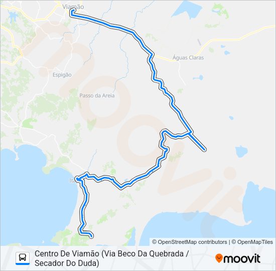 Mapa da linha L320 PIMENTA / ITAPUÃ de ônibus