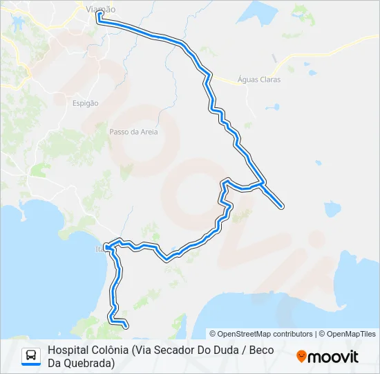 L320 PIMENTA / ITAPUÃ Bus Line Map