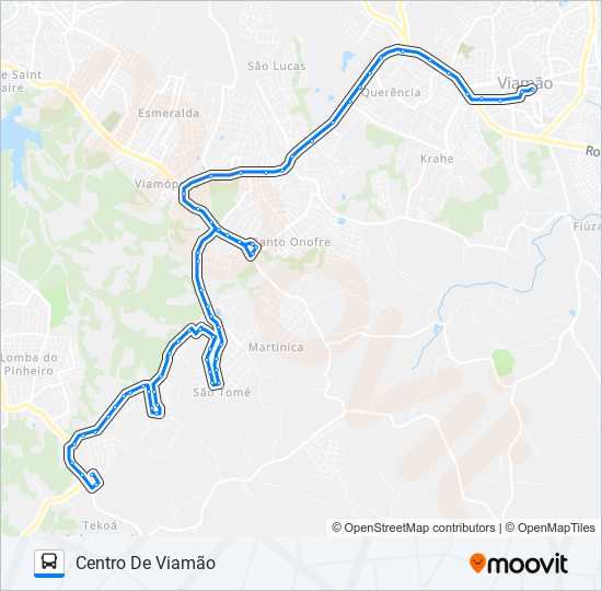 Mapa de L200 SÃO TOMÉ / VIAMÃO de autobús