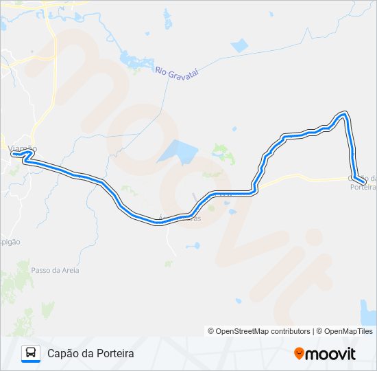 Mapa da linha L410 CAPÃO DA PORTEIRA de ônibus
