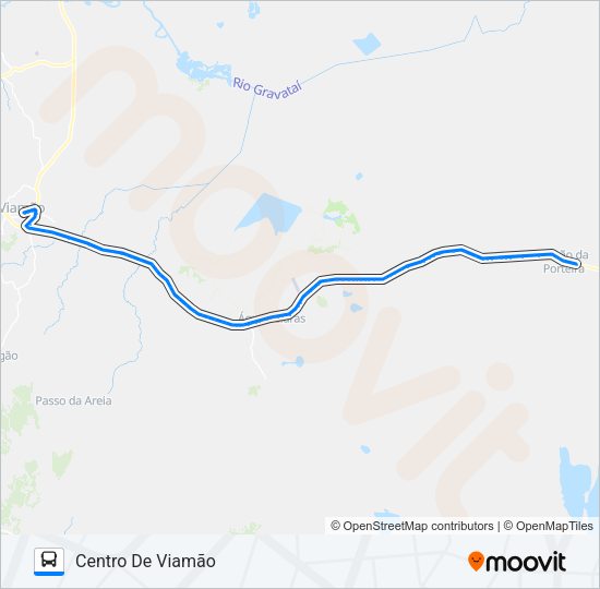 Mapa da linha L410 CAPÃO DA PORTEIRA de ônibus