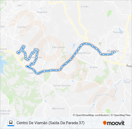 Mapa da linha L140 ESMERALDA / GAÚCHA de ônibus