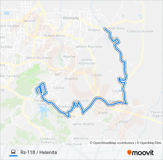 L164 VILA ELZA / APARECIDA Bus Line Map