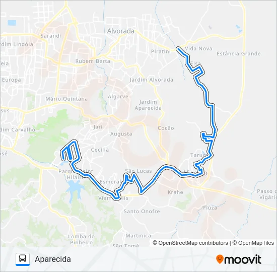 L167 VILA ELZA / APARECIDA Bus Line Map