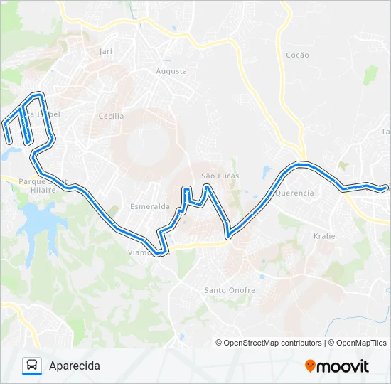 L168 SÃO LUCAS / APARECIDA Bus Line Map