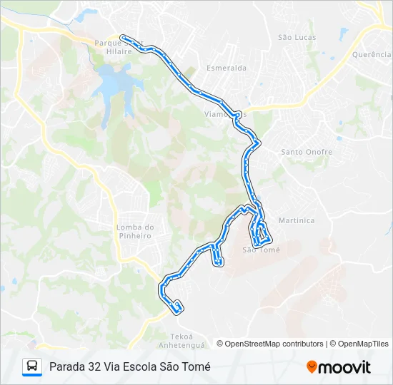 L207A SÃO TOMÉ / PARADA 32 Bus Line Map