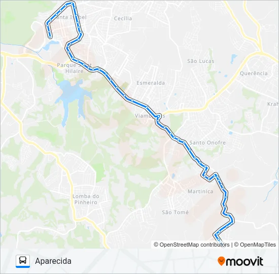 L215B FLORESCENTE / APARECIDA Bus Line Map