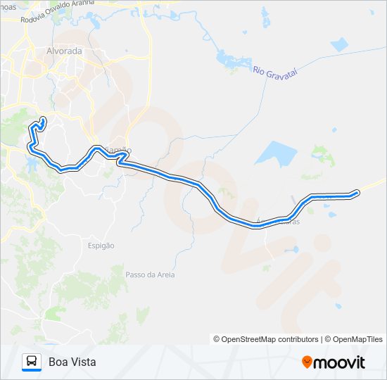 L401T BOA VISTA / SANTA ISABEL bus Line Map