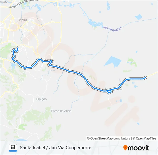 L401T BOA VISTA / SANTA ISABEL Bus Line Map