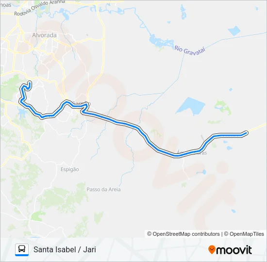 L401T BOA VISTA / SANTA ISABEL Bus Line Map