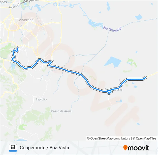 L401T BOA VISTA / SANTA ISABEL Bus Line Map