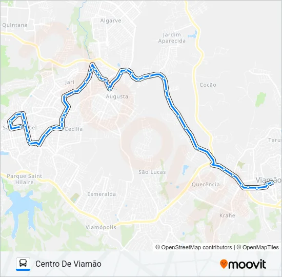 R120 CAMINHO DO MEIO / PARAÍSO Bus Line Map