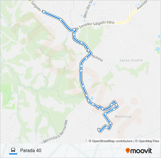 L205B SÃO TOMÉ / COND. CORREIOS Bus Line Map