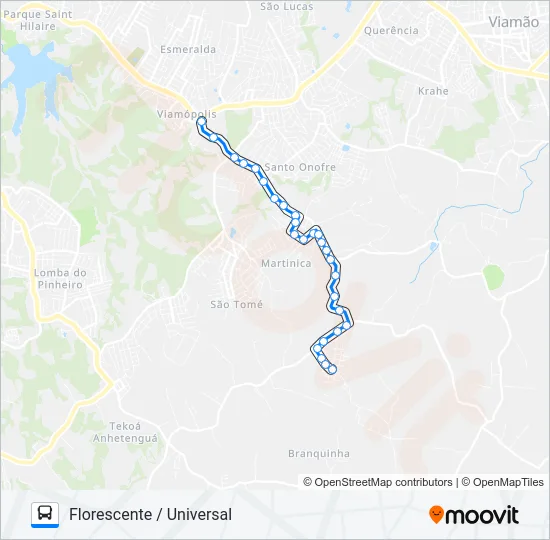L213A FLORESCENTE / ALIMENTADORA Bus Line Map