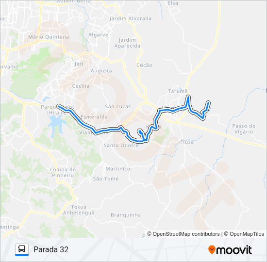 Mapa da linha L239 BECO DOS CUNHAS / PARADA 32 de ônibus