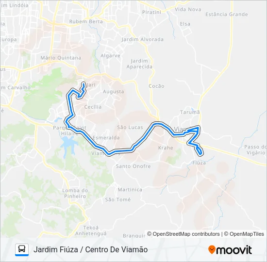 L110T SANTA ISABEL / JARDIM FIÚZA Bus Line Map