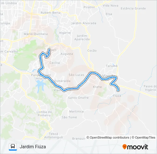 L110T SANTA ISABEL / JARDIM FIÚZA Bus Line Map