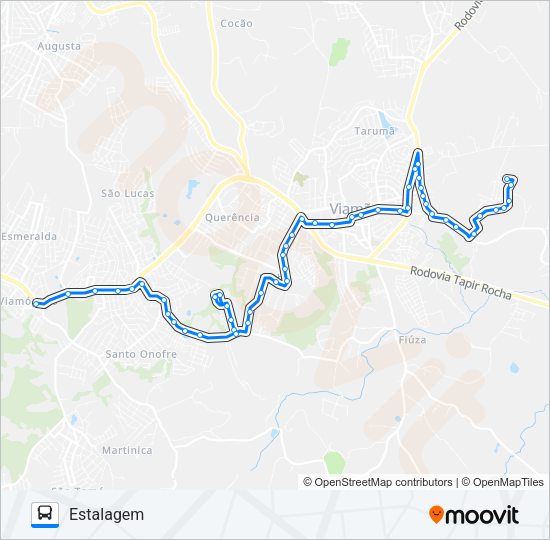 Mapa da linha L230T BECO DOS CUNHAS / PARADA 42 de ônibus