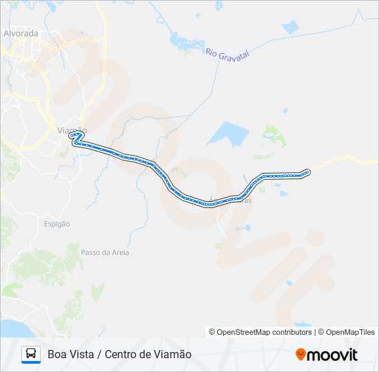 Mapa da linha L403 BOA VISTA / CENTRO DE VIAMÃO de ônibus