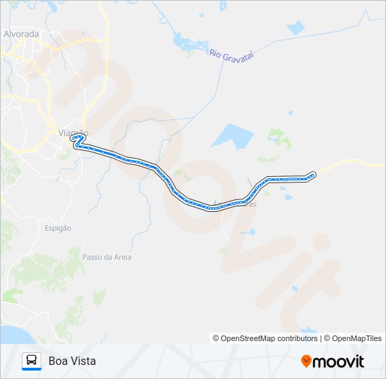 Mapa da linha L403 BOA VISTA / CENTRO DE VIAMÃO de ônibus