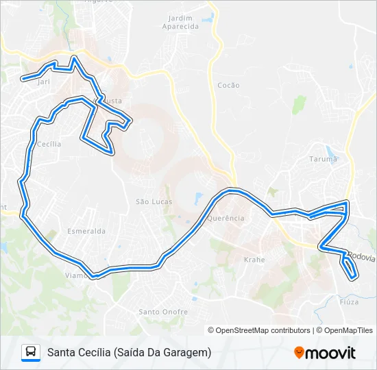 L120T SANTA CECÍLIA / JARDIM FIÚZA Bus Line Map
