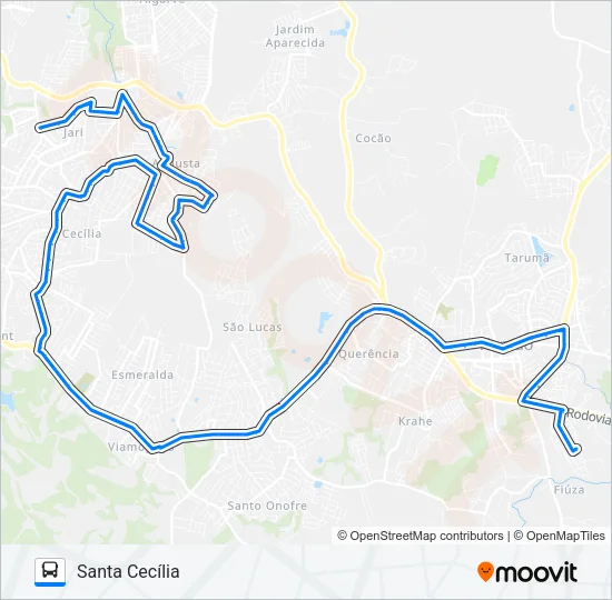 L120T SANTA CECÍLIA / JARDIM FIÚZA Bus Line Map