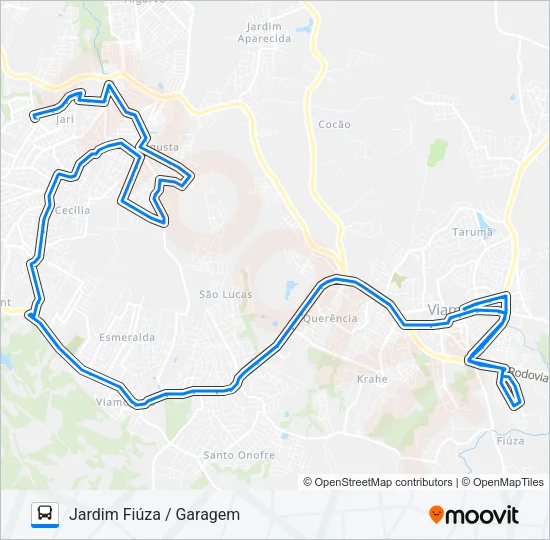 L120T SANTA CECÍLIA / JARDIM FIÚZA Bus Line Map