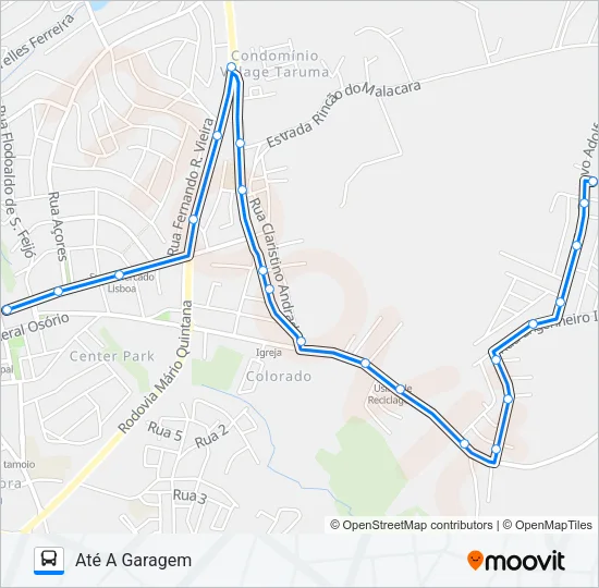 L230A ESTALAGEM / CENTRO DE VIAMÃO Bus Line Map