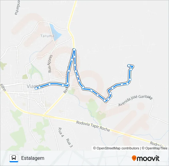 L230A ESTALAGEM / CENTRO DE VIAMÃO Bus Line Map