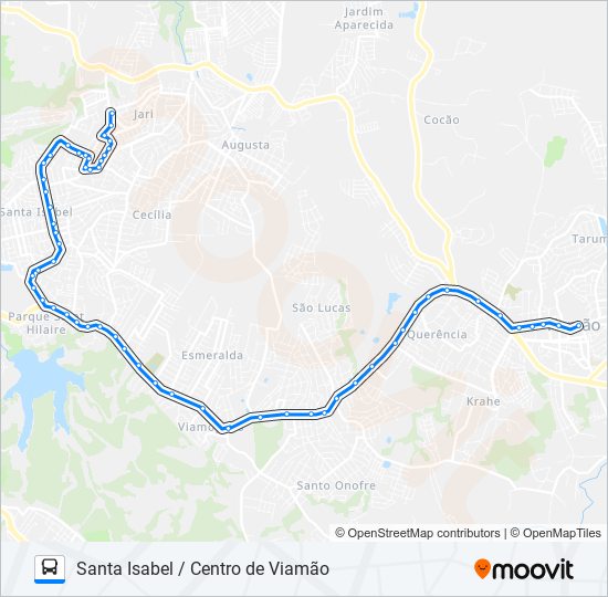 L111 SANTA ISABEL / CENTRO DE VIAMÃO bus Line Map