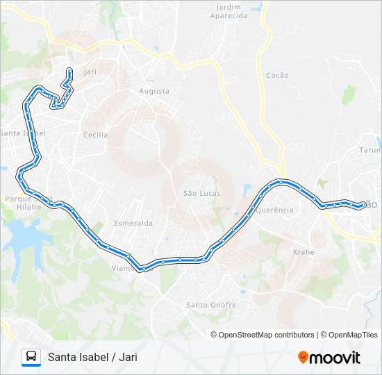 L111 SANTA ISABEL / CENTRO DE VIAMÃO Bus Line Map