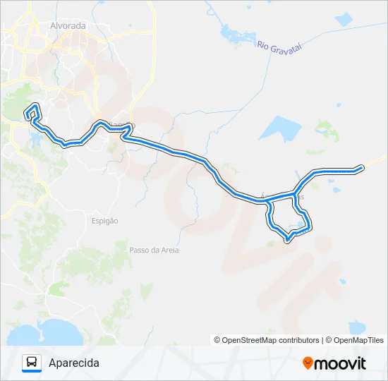 L404 BOA VISTA / APARECIDA VIA BRAHMA Bus Line Map