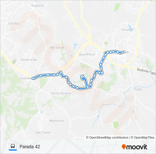 L234 BECO DOS CUNHAS / CENTRO DE VIAMÃO Bus Line Map