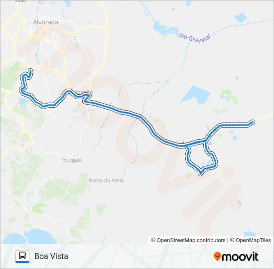 L405A BOA VISTA / SANTA ISABEL VIA BRAHMA Bus Line Map