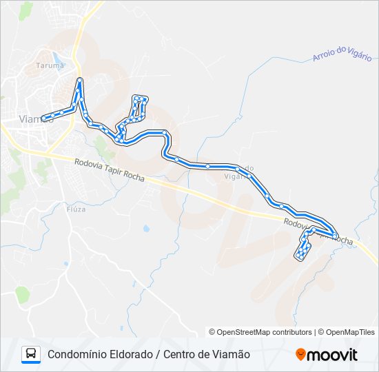 Mapa de L238C CONDOMÍNIO ELDORADO / CENTRO DE VIAMÃO de autobús