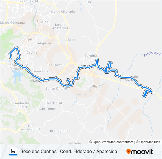 L232T BECO DOS CUNHAS - COND. ELDORADO / APARECIDA bus Line Map
