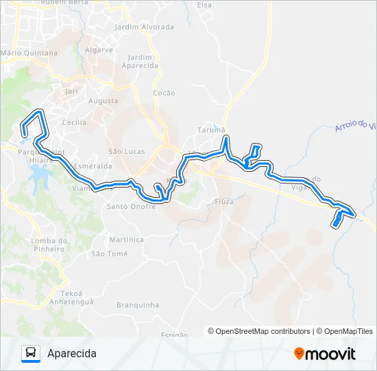 L232T BECO DOS CUNHAS - COND. ELDORADO / APARECIDA Bus Line Map