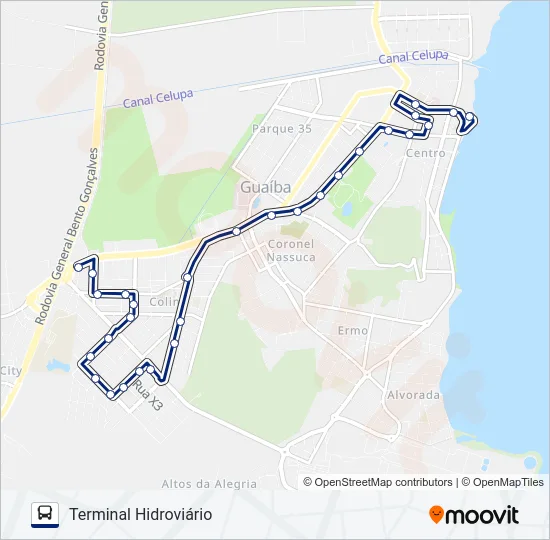 401 COLINA / CENTRO Bus Line Map